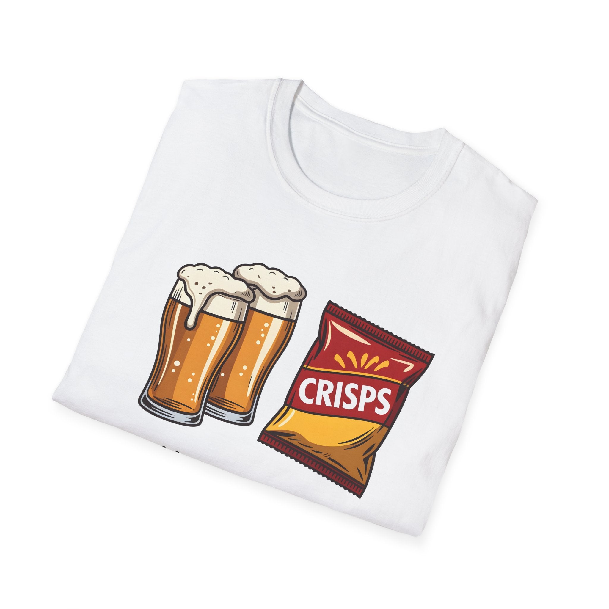 Personalised |Two Pints of Lager and a Packet of Crisps T-Shirt | Fat Boris British TV Nostalgia 