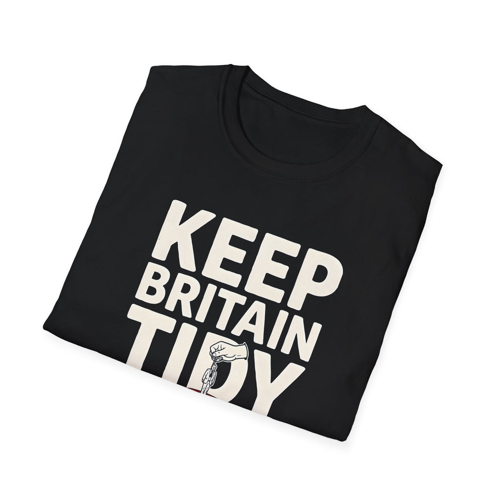 Keep Britain Tidy Bin Politicians T-Shirt | Funny Political Satire Tee | Anti-Politician Gift | Boris Johnson Meme Shirt | UK Politics Humor Printify