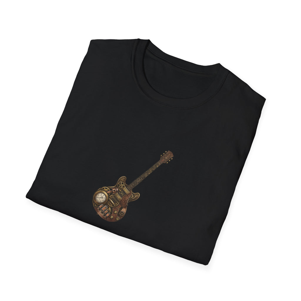 Steampunk Symphony design Guitar  (Mechanical Engraving) Music Lover Print T Shirt