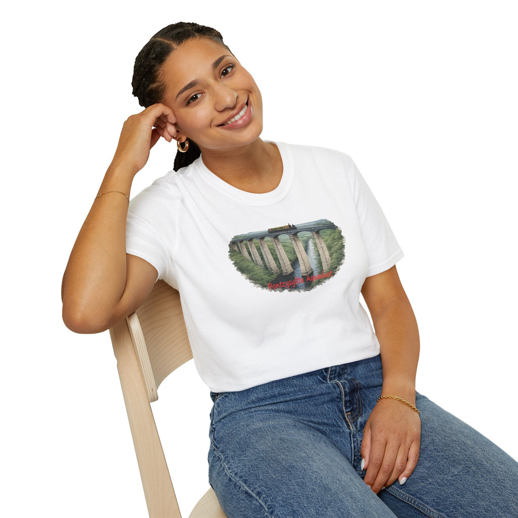 Pontcysyllte Aqueduct Canal Narrowboat World Heritage T Shirt Printify