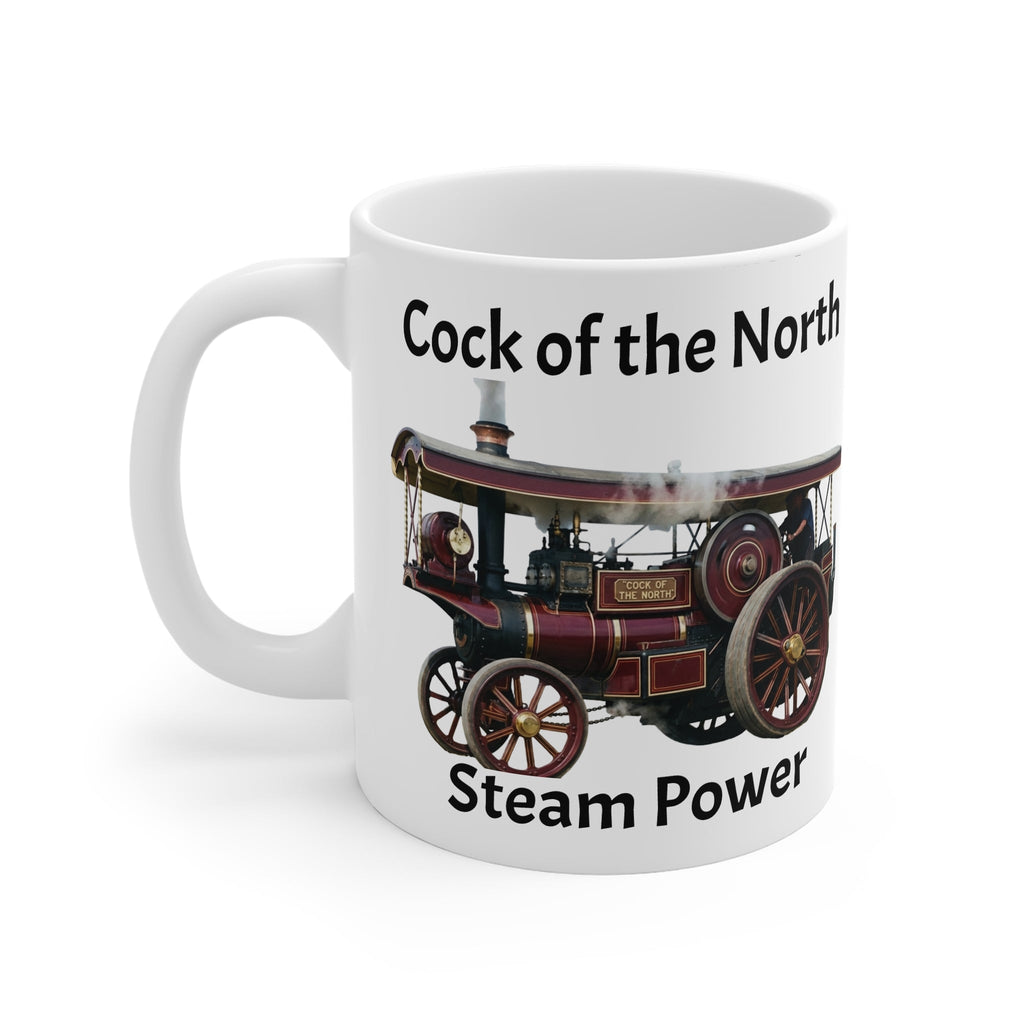 Cock of the North Steam Power Mug — Vintage Steam Traction Engine Coffee Cup Printify