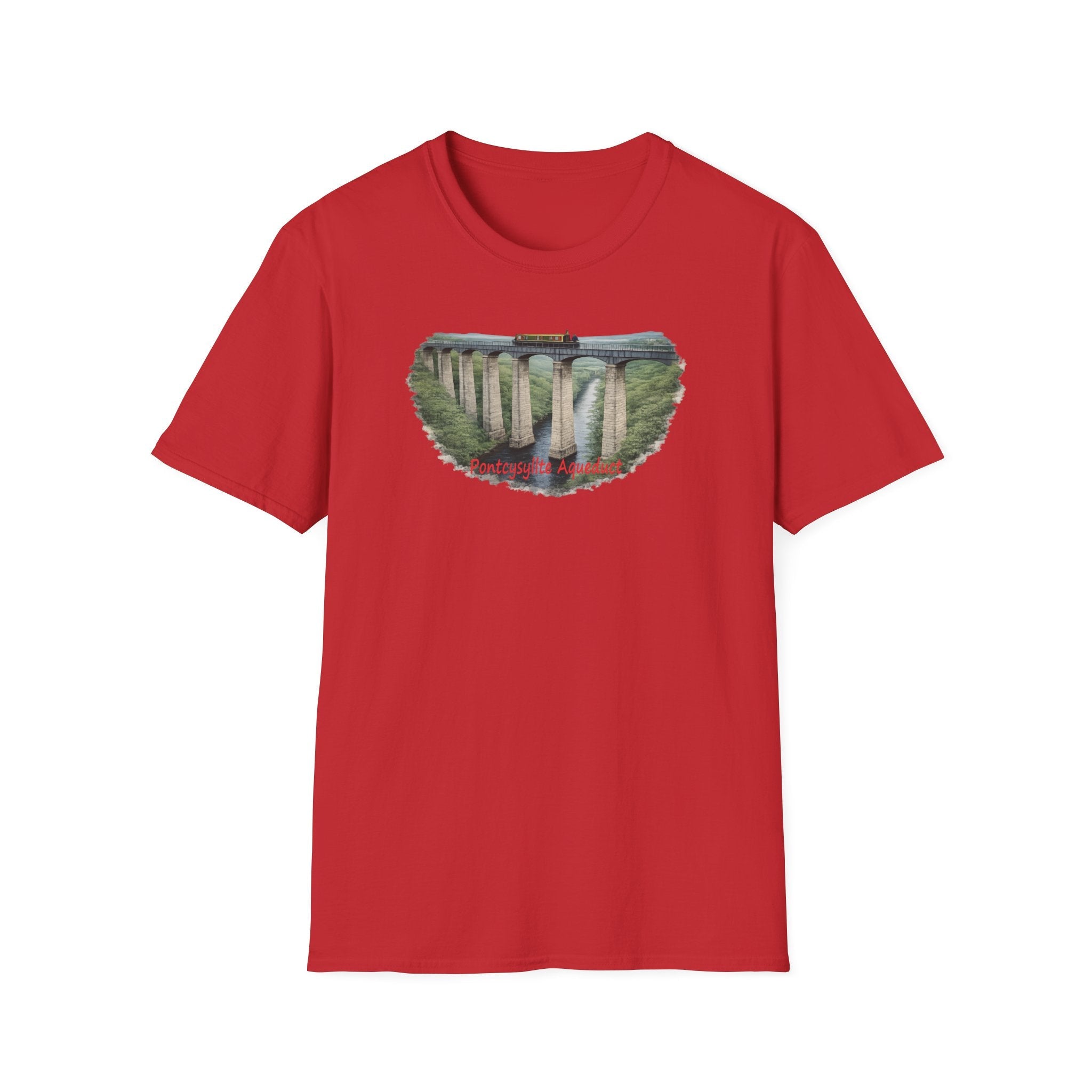 Pontcysyllte Aqueduct Canal Narrowboat World Heritage T Shirt Printify