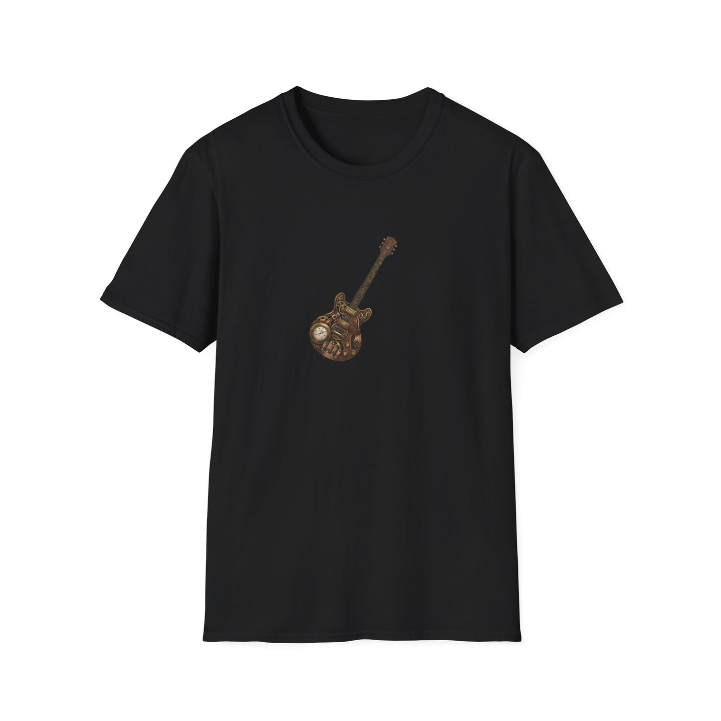 Steampunk Symphony design Guitar  (Mechanical Engraving) Music Lover Print T Shirt