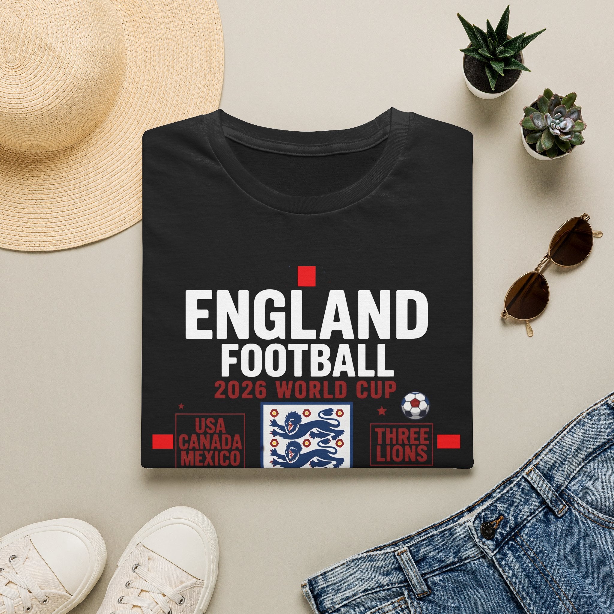 Personalised England Football 2026 World Cup Supporters  Unisex T-Shirt Printify