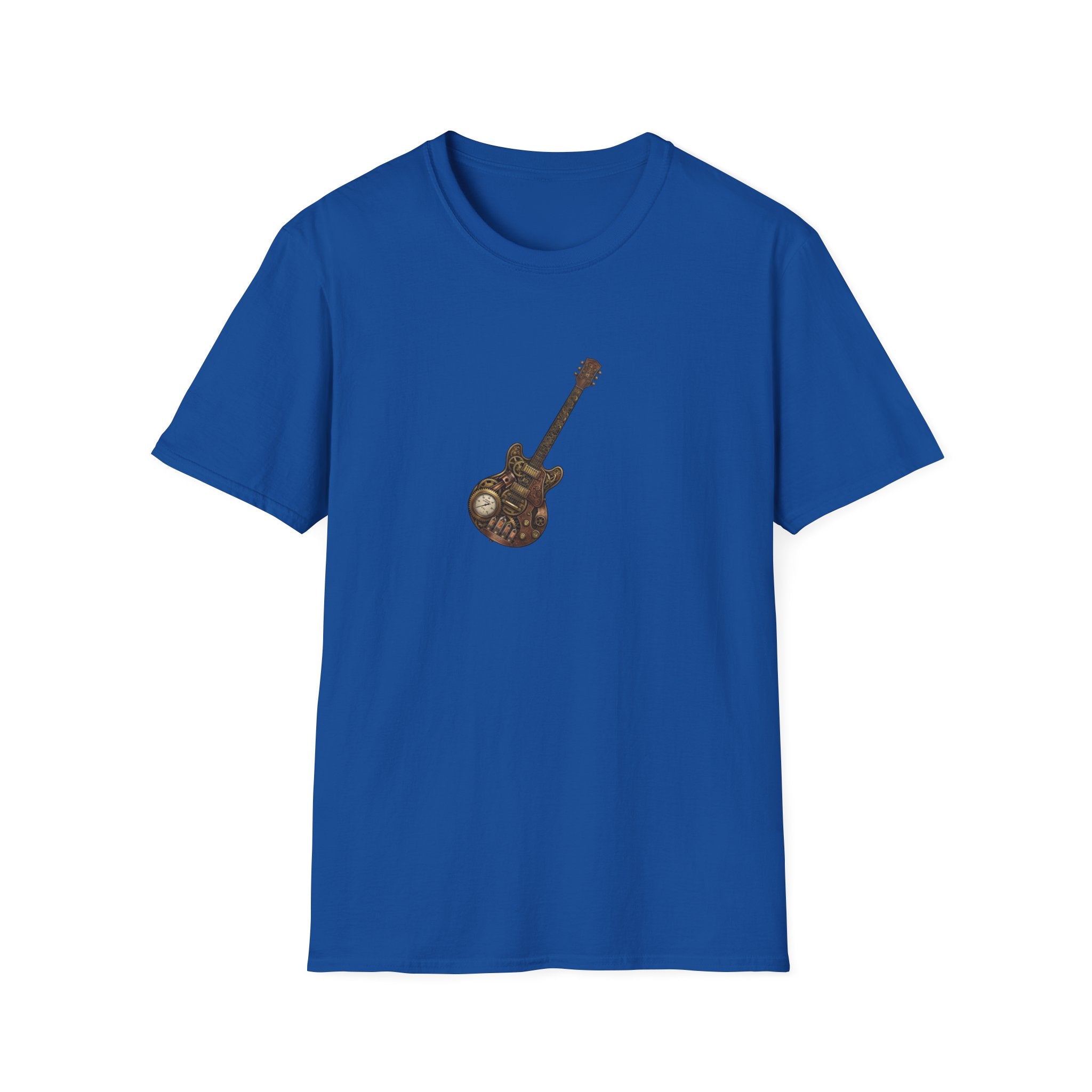 Steampunk Symphony design Guitar  (Mechanical Engraving) Music Lover Print T Shirt