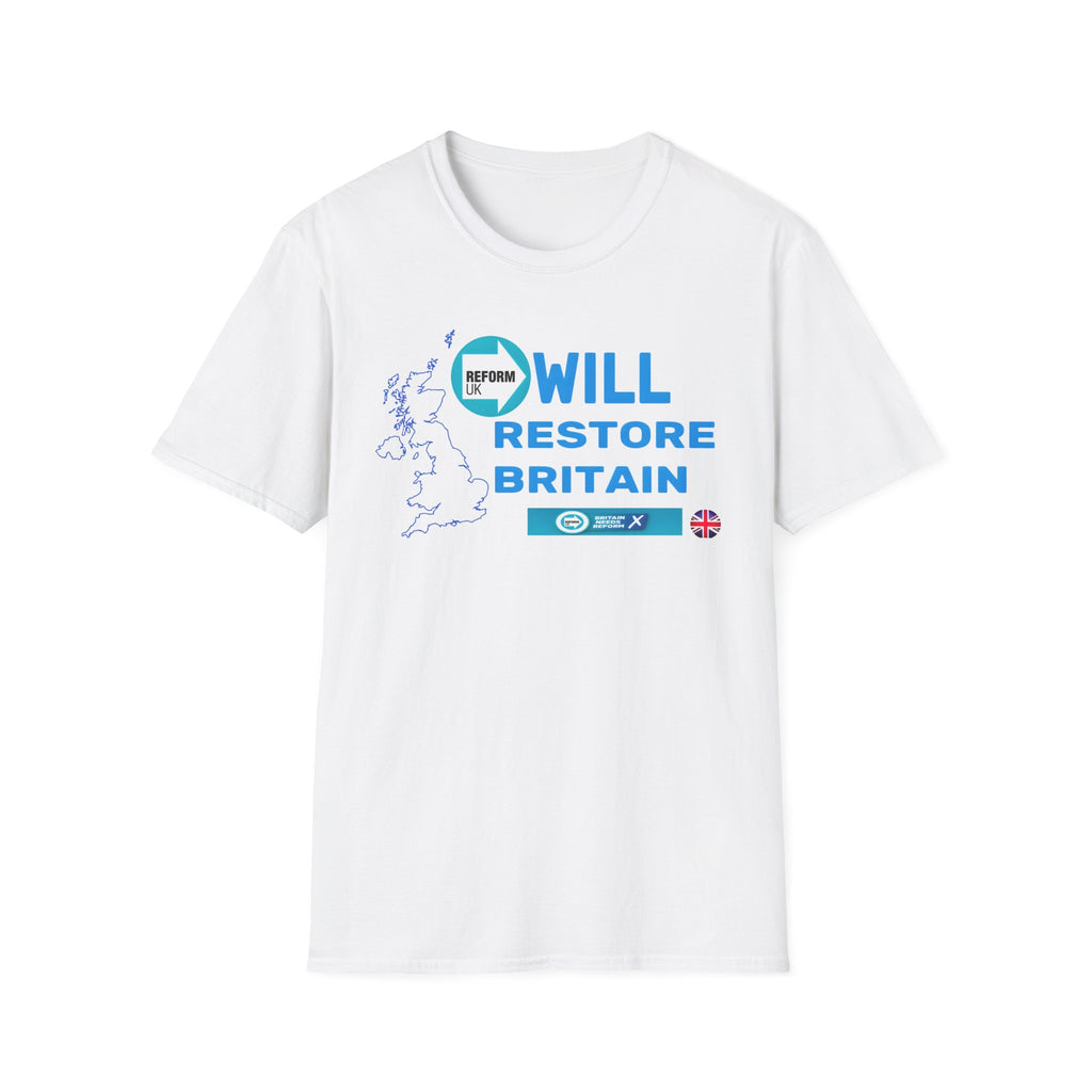 Reform Will Restore Britain T-Shirt | Rupert Lowe Satire Tee | Reform UK Parody Printify