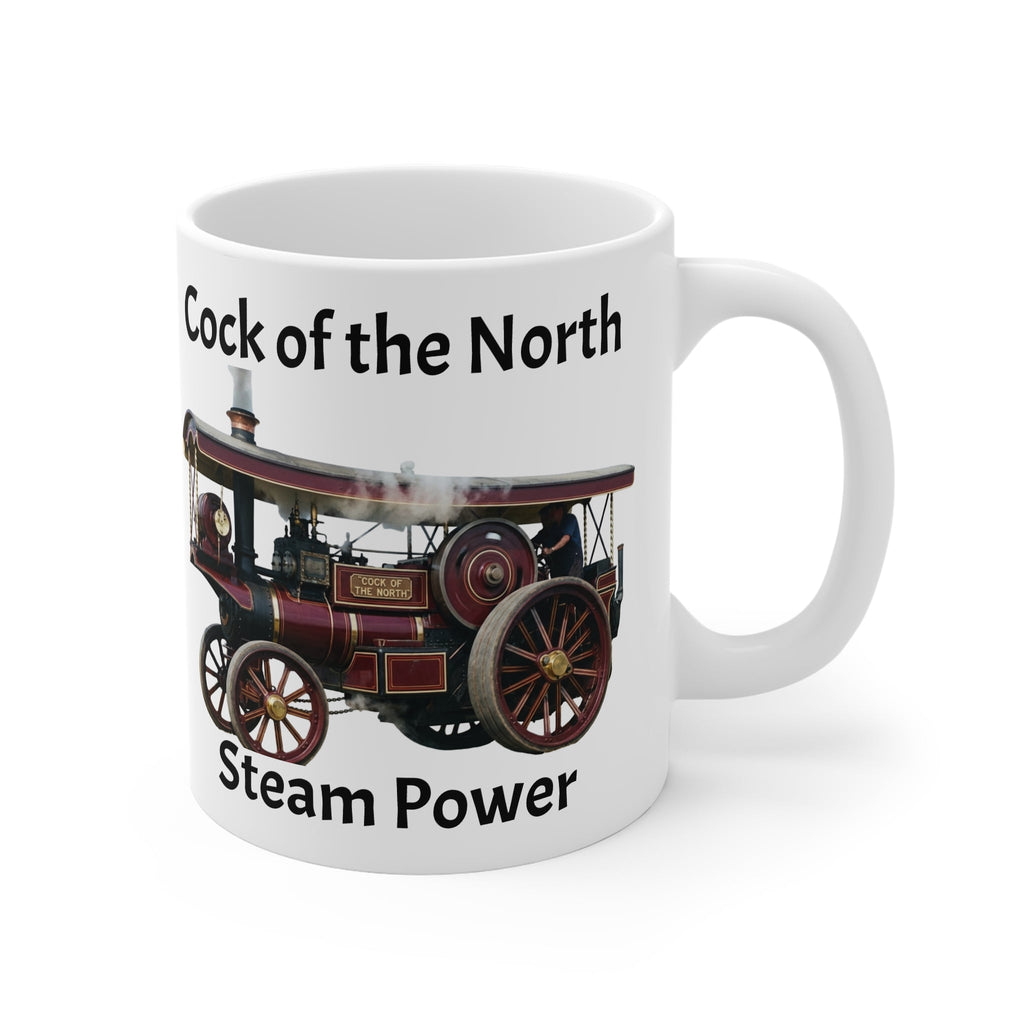 Cock of the North Steam Power Mug — Vintage Steam Traction Engine Coffee Cup Printify