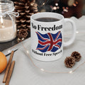 Freedom of Speech Mug - British Flag Design, Coffee Cup, Tea Mug, Printify