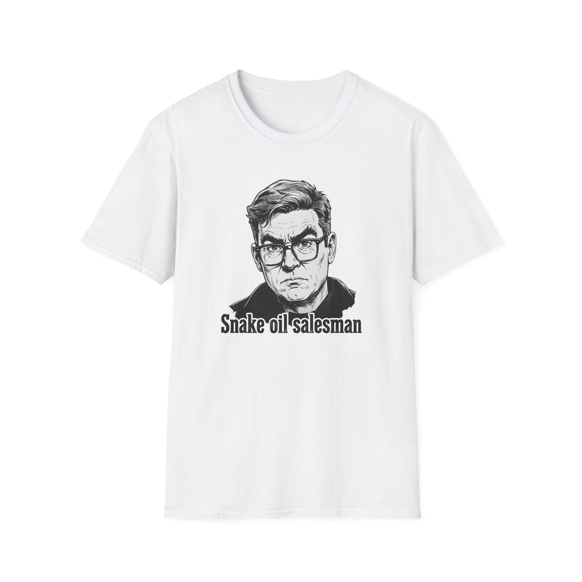 Andy Burnham PM Snake Oil Salesman Unisex Gildan Softstyle T-Shirt  Political Collection Printify