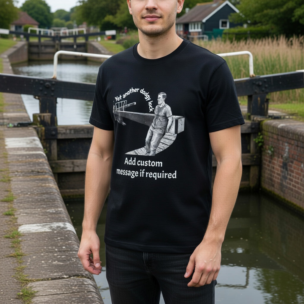 YET ANOTHER DODGY LOCK CANAL GRAPHIC BLACK T SHIRT