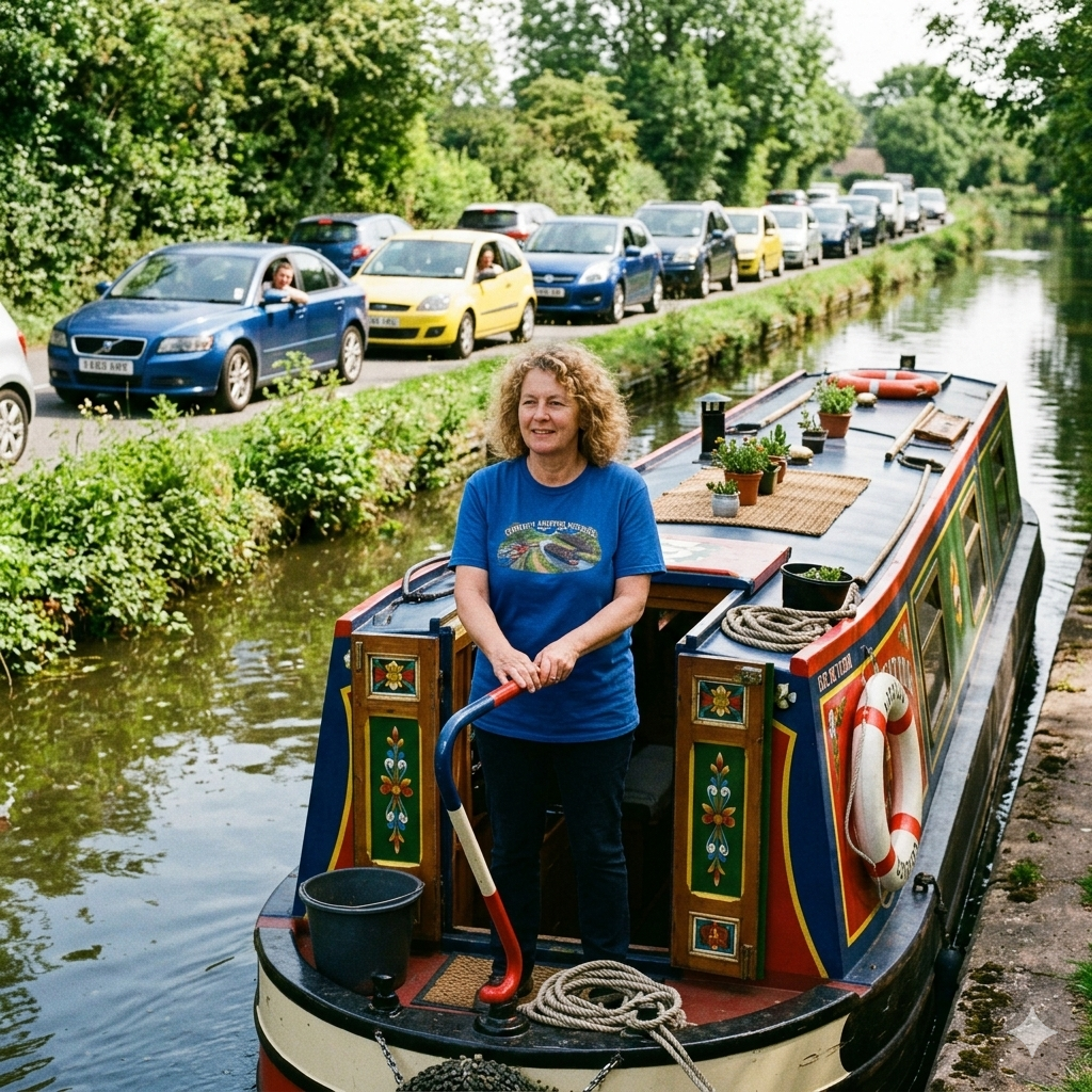 currently annoying motorists-canal swing bridge narrowboat humour t shirt