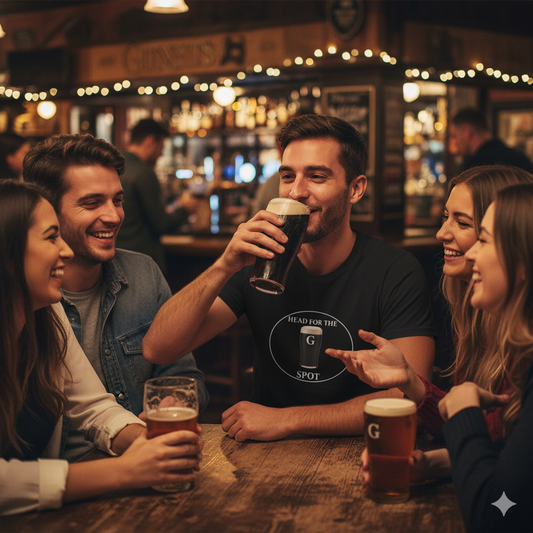Guinness head for the spot black t shirt