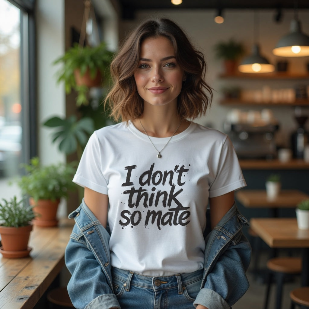 I Don't Think So Mate | Political Protest T-Shirt | Fat Boris Collection | Gildan Softstyle 6400 Printify