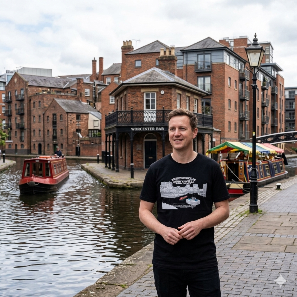 Birmingham more canals than Venice black graphic t shirt