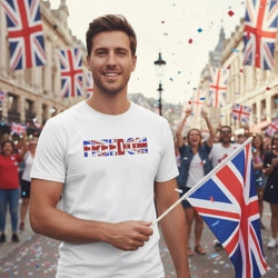 Freedom Text T-Shirt — British Flag Typography Tee freedom of Speech Patriotic Celebrations