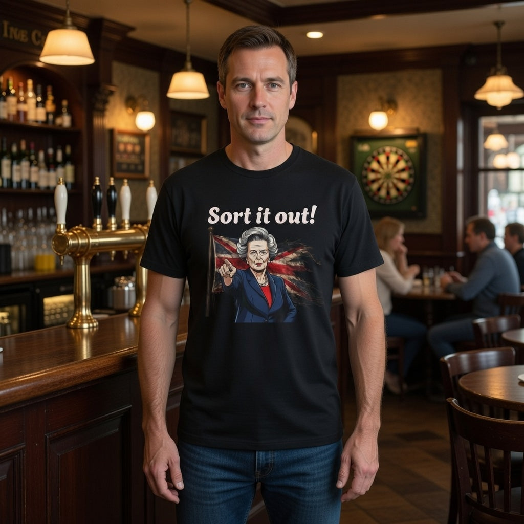 Margaret Thatcher Sort It Out! Patriotic Political T-Shirt
