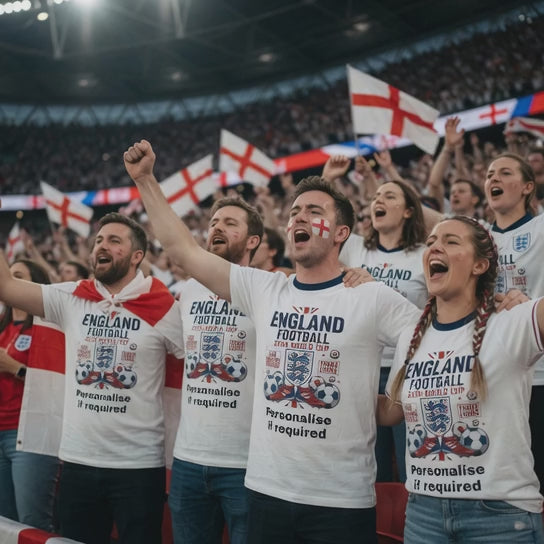 Supporters wearing England world cup 2026 t shirts