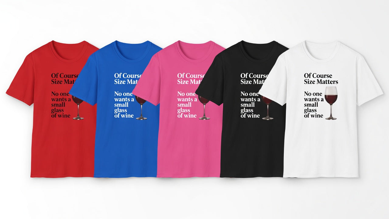 Five colours  fun wine design t shirts